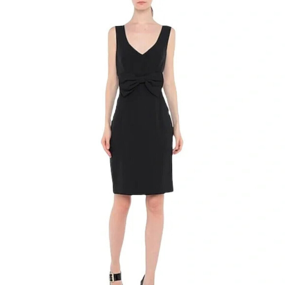 Moschino Couture $535 Bow Front Women's Sleeveless Dress Black Size 44 IT (10US) - Picture 2 of 12